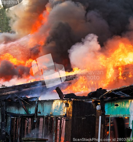 Image of Fire in city