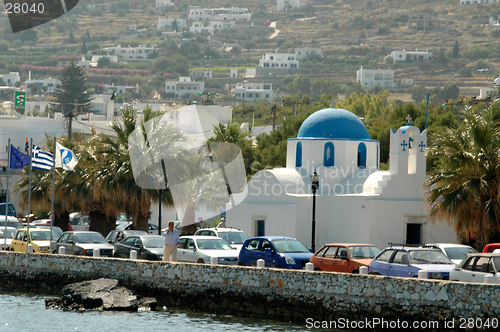 Image of church by port