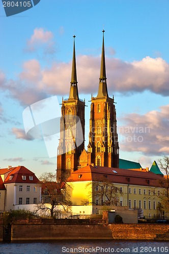 Image of Gothic Cathedral in Wroclaw, Poland