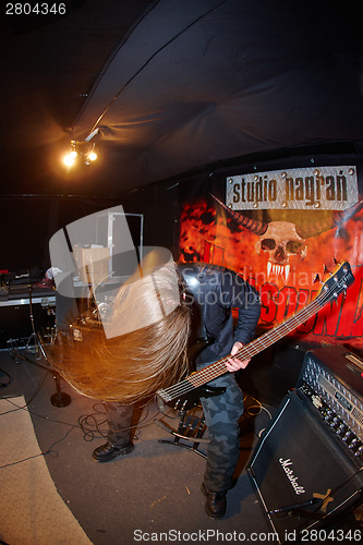 Image of Guitarist  performing in studio