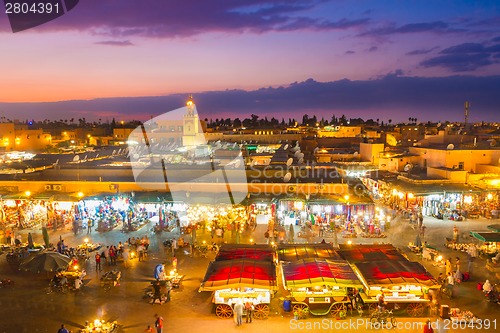 Image of Jamaa el Fna, Marrakesh, Morocco.