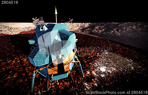 Image of Moon rover on alien planet