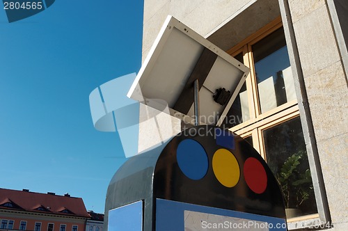 Image of building and solar power panel