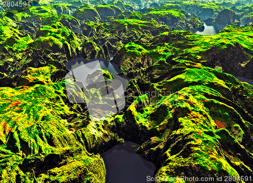 Image of Amazon river bird's eye view