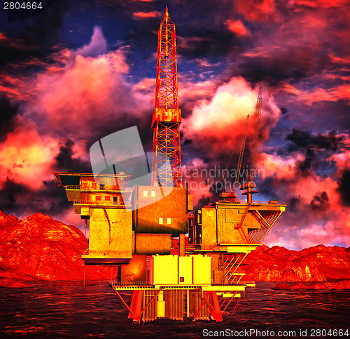 Image of Oil rig  platform