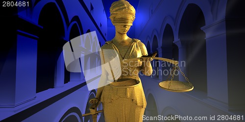 Image of Themis in court