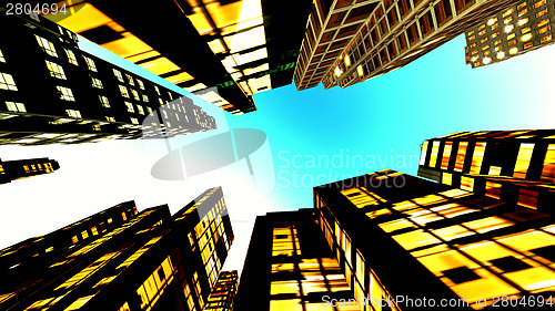 Image of  Business District at Night