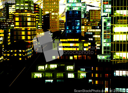 Image of  Business District at Night