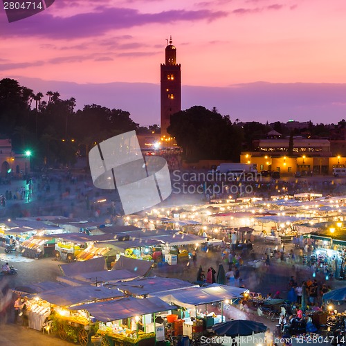 Image of Jamaa el Fna, Marrakesh, Morocco.