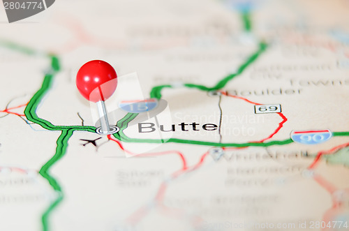 Image of butte city pin on the map