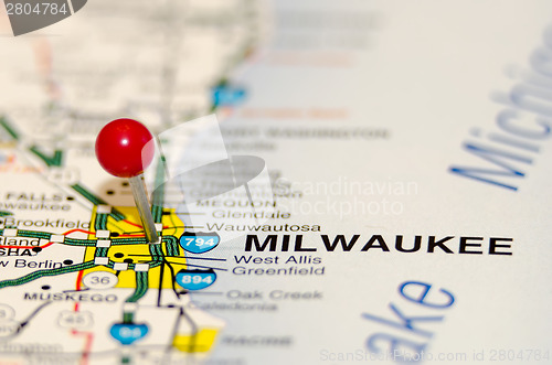 Image of milwaukee pin on the map