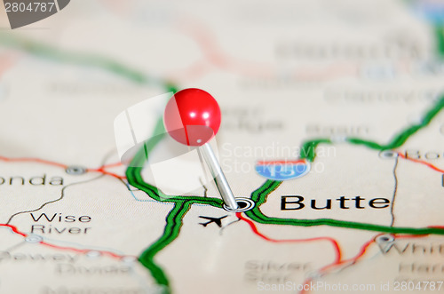 Image of butte city pin on the map