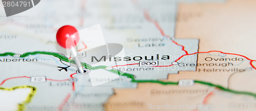 Image of missoula city pin on the map