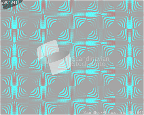 Image of Metallic shimmering background picture out of many turquois circle lines