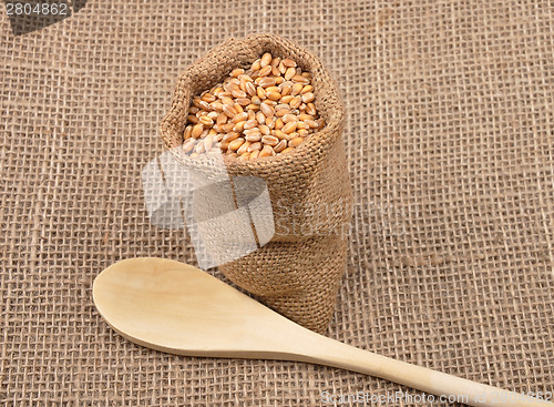 Image of Cereal bag on jute