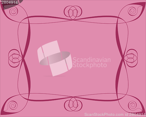 Image of Design background with lines and spirals on pink