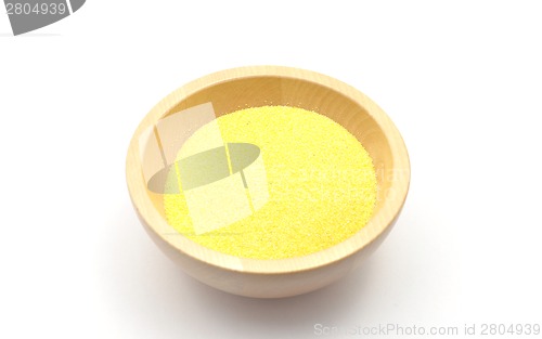 Image of Detailed but simple image of  polenta on white