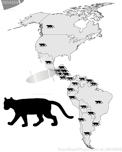 Image of Cougar range map