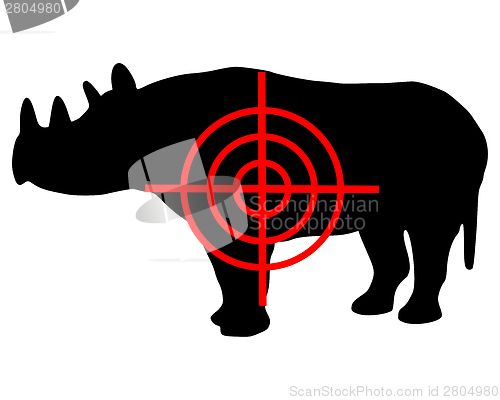 Image of Black Rhinoceros crosshair