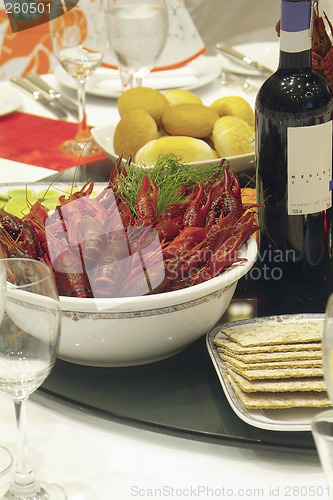 Image of Crayfish on party-table