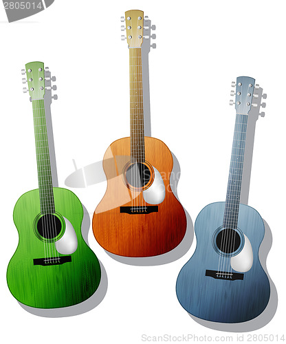 Image of Colored guitars