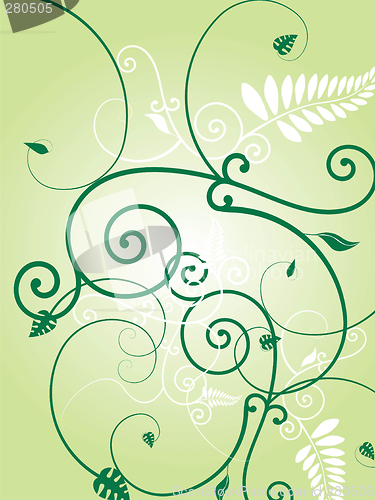 Image of floral green burst