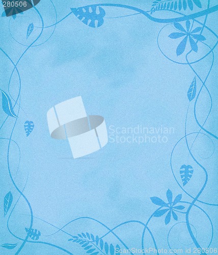 Image of floral mottled paper blue