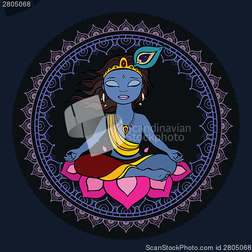 Image of Hindu God Krishna.