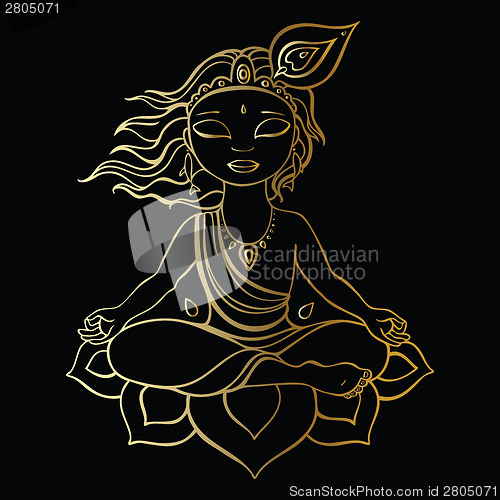 Image of Hindu God Krishna.