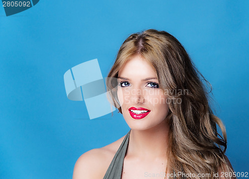 Image of beautiful woman with white teeth smiling