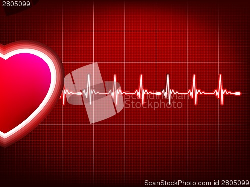 Image of Abstract heart beats cardiogram. EPS 10