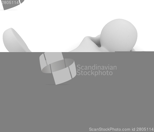 Image of 3d man isolated on white. Series: morning exercises - flexibilit