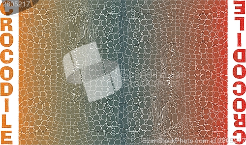 Image of Background with colored crocodile skin