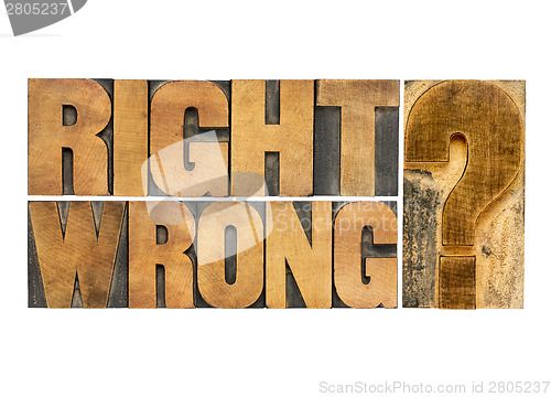 Image of right or wrong question