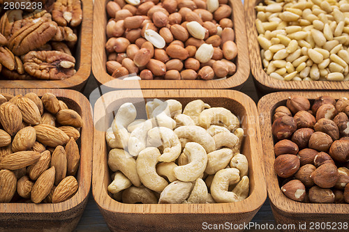 Image of cashew and other nuts abstract