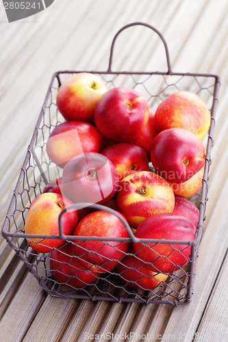 Image of basket of nectarines