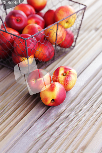 Image of basket of nectarines