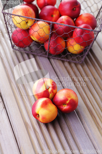 Image of basket of nectarines