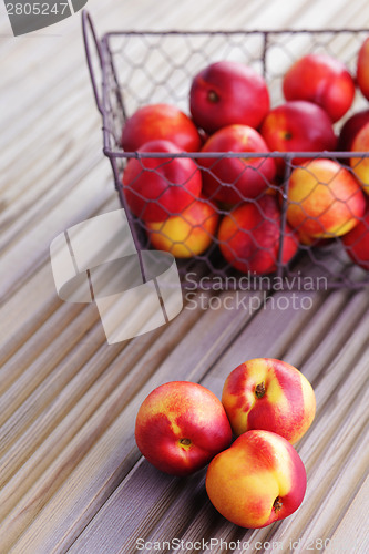 Image of basket of nectarines