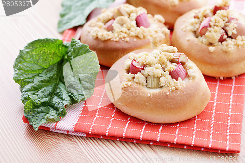 Image of roll with rhubarb