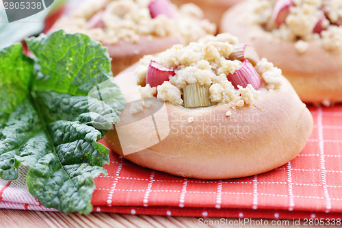 Image of roll with rhubarb