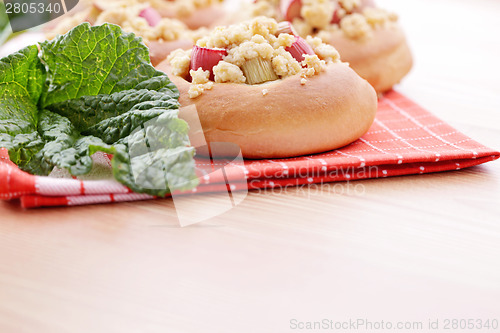 Image of roll with rhubarb