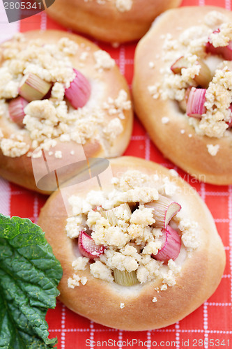 Image of roll with rhubarb