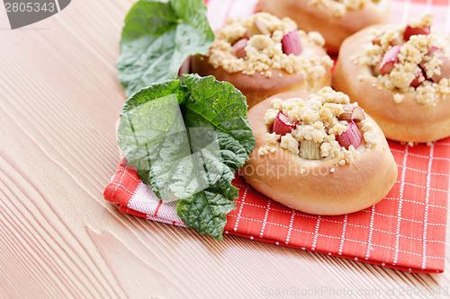 Image of roll with rhubarb