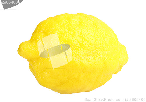 Image of Single fresh yellow lemon