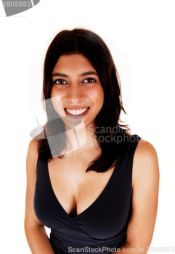 Image of Portrait of smiling woman.