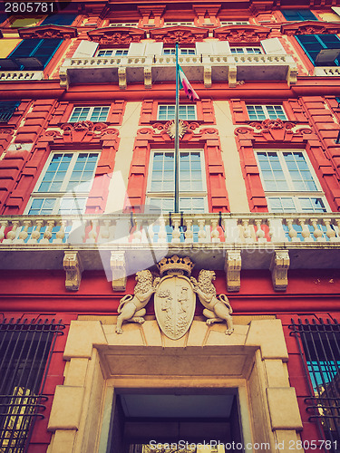 Image of Retro look Palazzo Rosso in Genoa Italy