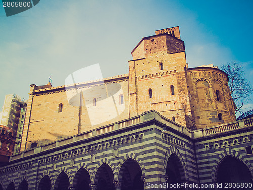 Image of Retro look Santo Stefano church in Genoa