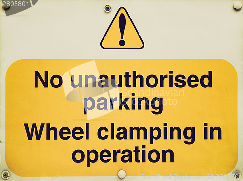 Image of Retro look Parking sign