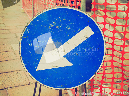 Image of Retro look Arrow sign